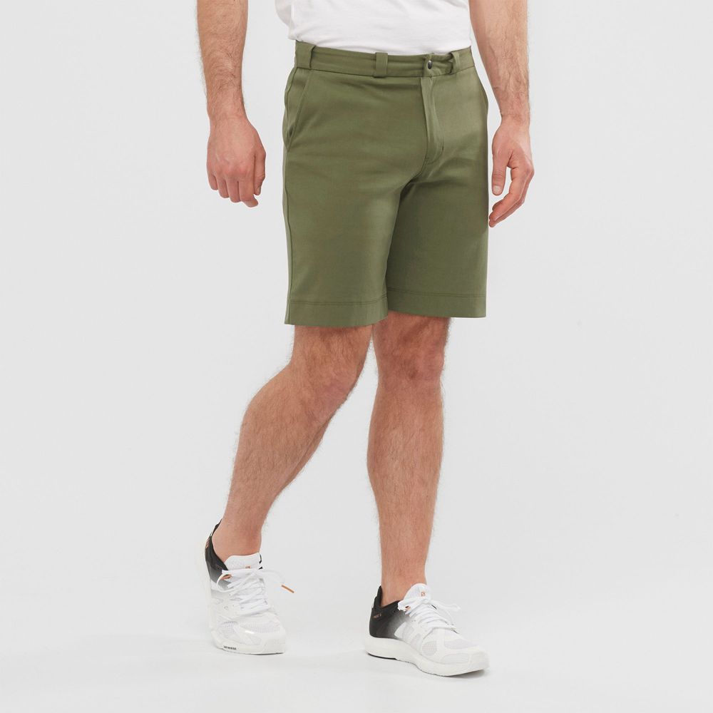 SALOMON OUTLIFE CHINO M Philippines - Men's Shorts - Olive | 307918-ACR